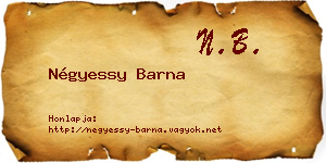 Négyessy Barna névjegykártya