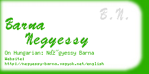 barna negyessy business card